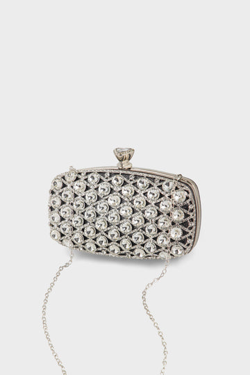 Party Wear Clutch BK4133-Pewter