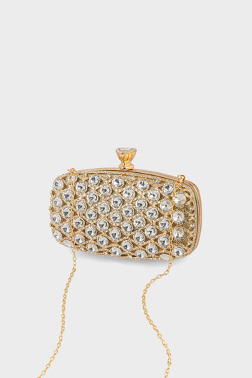 Party Wear Clutch BK4133-Gold