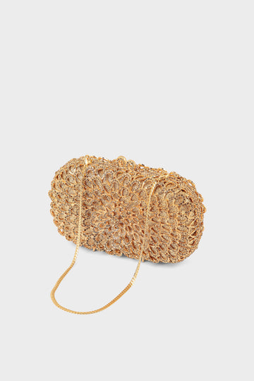 Party Wear Clutch BK4139-Golden