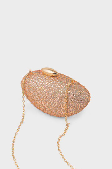 Party Wear Clutch BK4156-Rose Gold