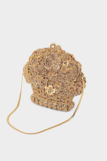 Party Wear Clutch BK4140-Golden