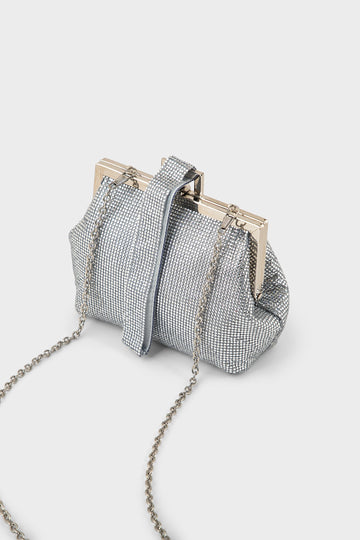 Party Wear Clutch BK4167-Silver