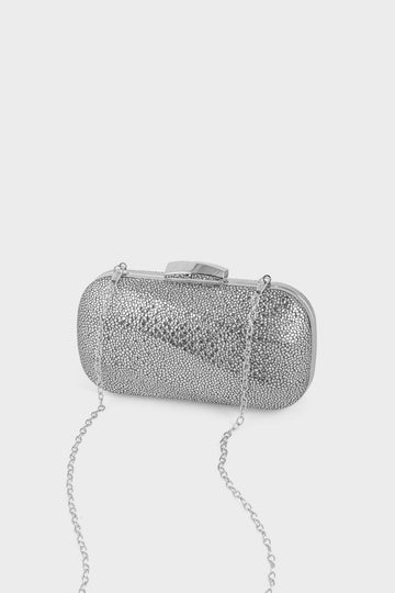 Party Wear Clutch BK4145-Silver
